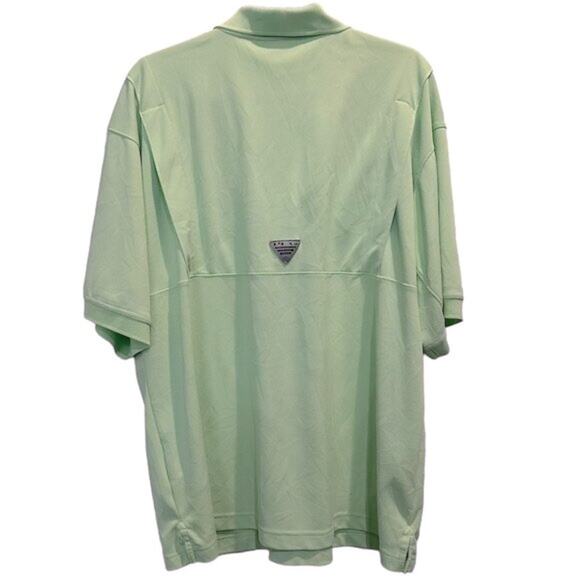 Columbia PFG Men's Polo Shirt Mint Green Size L Short Sleeve Activewear - Picture 2 of 10